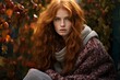 © Jorge Ferreiro - beautiful young red-haired woman serious and thoughtful