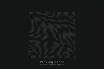 Poster - Abstract Line Matrix Pattern. Noise Flow Dynamic.