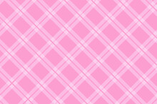 Background In Barbiecore Style. Trendy Pink Gingham Check Plaid.