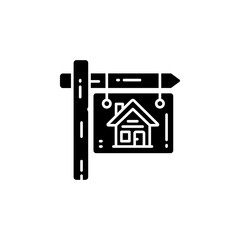 Poster - for sale sign vector icon. real estate icon solid style. perfect use for logo, presentation, website, and more. simple modern icon design glyph style