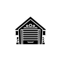 Poster - garage vector icon. real estate icon solid style. perfect use for logo, presentation, website, and more. simple modern icon design glyph style