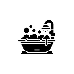 Poster - bathroom vector icon. real estate icon solid style. perfect use for logo, presentation, website, and more. simple modern icon design glyph style