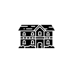 Poster - house building vector icon. real estate icon solid style. perfect use for logo, presentation, website, and more. simple modern icon design glyph style