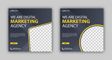 Corporate and digital business marketing promotion post design or social media banner minimal and modern. flyer, poster, banner, brochure, email header, post in social networks, advertising, events.	
