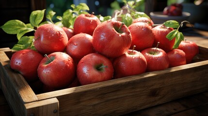 Sticker - red apples in a basket