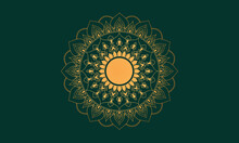 Luxury Mandala  With Golden Arabesque Pattern Arabic Islamic East Style.Elegant Ornamental Mandala Background Design With Gold Color