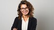 © WS Studio 1985 - Beautiful young businesswoman smiling and facing the camera on a white background