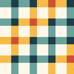  Indian Fabric Style Seamless Checkered Pattern