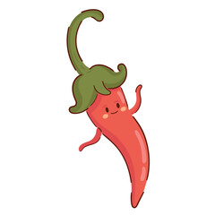 Poster - kawaii chili pepper vegetable cartoon icon