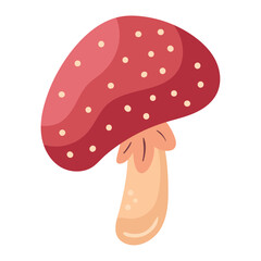 Canvas Print - mushroom autumn icon