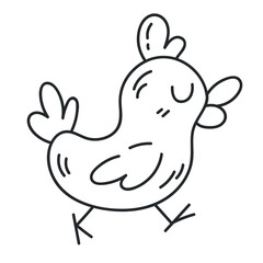 Wall Mural - duck doodle icon