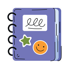 Poster - notebook school icon