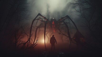 Canvas Print - Scary Giant Monster Spider