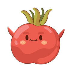 Wall Mural - kawaii tomato vegetable cartoon icon