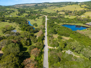 Poster - Aerial view of lush rural scenery