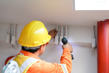 Wall Mural - electrician control