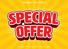 Special Offer Text Effect Template Design With 3d Style Use For Business Brand And Logo