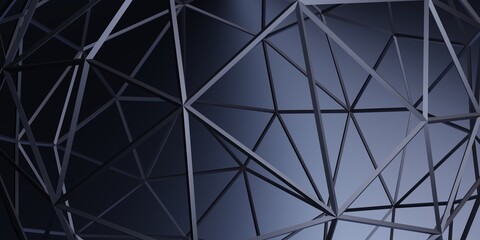 Sticker - Modern background with geometric lines. Abstract 3D Render.