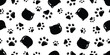 cat head seamless pattern dog paw footprint kitten cartoon vector pet toy breed doodle gift wrapping paper tile background repeat wallpaper illustration design isolated