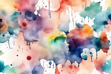 Wall Mural - abstract watercolor background with splashes