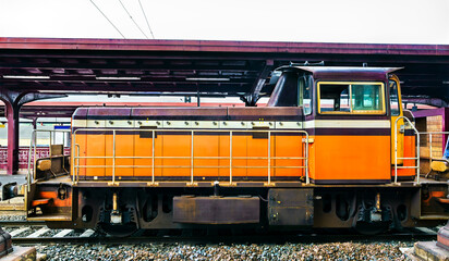 Wall Mural - Switcher locomotive at Strasbourg Station in Bas-Rhin, France