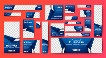 Modern banner design web template Set, Horizontal header web banner. blue cover header background for website design, Social Media Cover ads banner, flyer, invitation card	