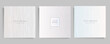 © YULIIA - Abstract elegant background in pastel gray color. Cover design for menu, catalogue, booklet, portfolio, folder. Set of square format vector templates.