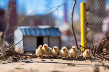 Nature yellow pet farm beak cute bird poultry chick small animal chicken