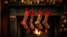 Stockings Over The Fireplace