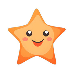 Canvas Print - happy star illustration on transparent background