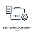 © Ayaz - Portfolio Management Icon. Investment, Asset, Stock. Editable Stroke. Simple Vector Icon