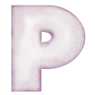 A-Z alphabet purple watercolor