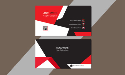 Modern Business Card Template, Creative and Clean design, Modern shape , Vector illustration.