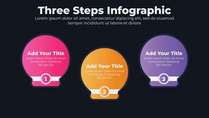 Infographic elements with 3 steps