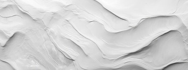 Wall Mural - abstract white gray acrylic oil liquid fluid waving swirl waves texture - bright 3d background illus