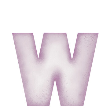 A-Z alphabet purple watercolor