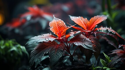 Poster - red and yellow flowers