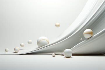 abstact white background, white marbles on a white, textured background - AI Generated