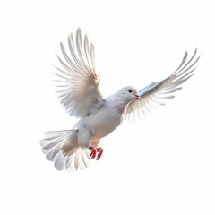 Wall Mural - white dove isolated on white background
