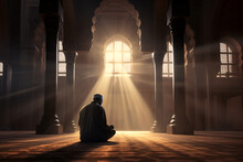 Arab Muslim Man Praying In A Mosque 3