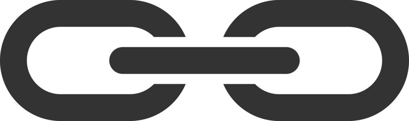 Poster - Chain link vector icon. Chainlet element flat design. Concept connection symbol isolated on white background.
