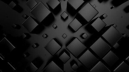 Background of Animated Cubes. Abstract motion, loop, two color, 3d rendering, 4k resolution
