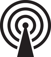 Poster - Radio tower antenna vector icon. Wireless station signal symbol.