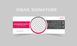Unique corporate email signature and email footer template layout