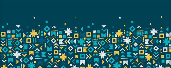 hand drawn abstract seamless pattern, ethnic background, simple style - great for textiles, banners,