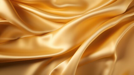 Golden soft satin background created with Generative AI