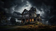Haunted House In Thunderstorm