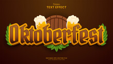 Decorative Oktoberfest Germany Festival Editable Text Effect Vector Design