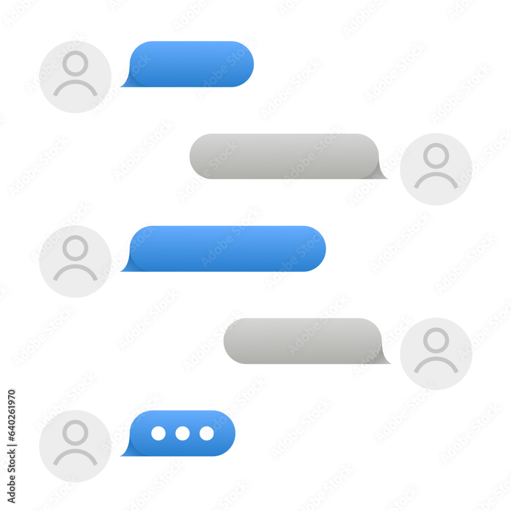 Messaging interface. Space for text and dialogue. Chat box message ...