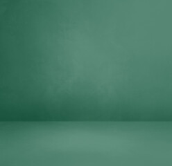 Poster - Empty dark green concrete interior background